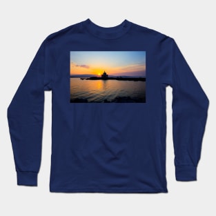 Argostoli lighthouse Sunset, Kefalonia Long Sleeve T-Shirt